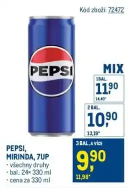 Makro PEPSI PEPSI, MIRINDA, 7UP nabídka