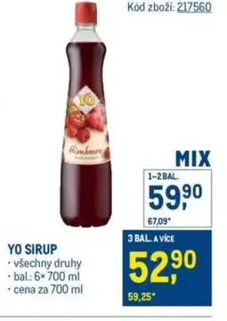 Makro Yo sirup nabídka