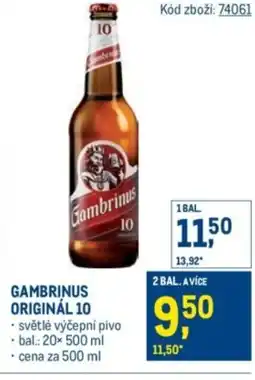 Makro Gambrinus originál 10 nabídka
