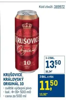 Makro Krušovice královský originál 10 nabídka