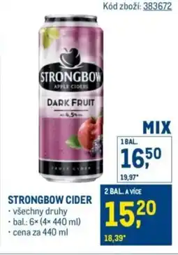 Makro Strongbow cider nabídka