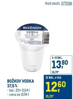 Makro Božkov vodka 37,5% nabídka