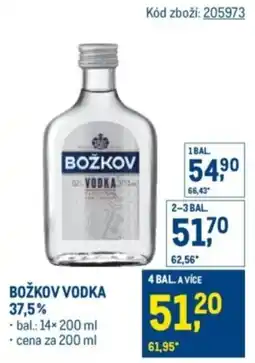 Makro Božkov vodka 37,5% nabídka