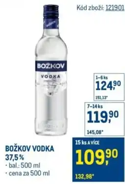 Makro Božkov vodka 37,5% nabídka