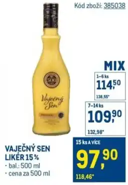 Makro Vaječný sen likér 15% nabídka