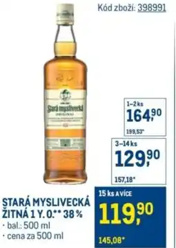 Makro Stará myslivecká zitna 1 y.o 38% nabídka