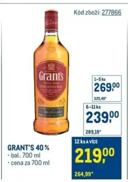 Makro Grant's 40% nabídka