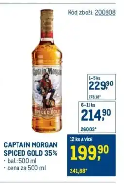 Makro Captain morgan spiced gold 35% nabídka
