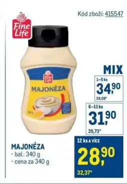 Makro Fine Life Majonéza nabídka