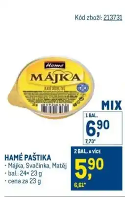 Makro Hamé paštika nabídka