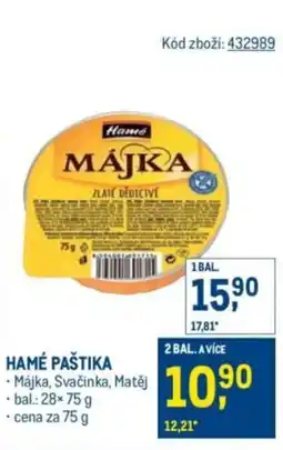 Makro Hamé paštika nabídka