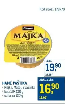 Makro Hamé paštika nabídka
