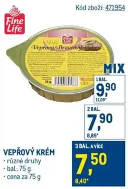Makro Fine Life Vepřový krém nabídka