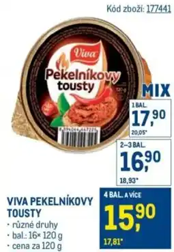Makro Viva pekelníkovy tousty nabídka