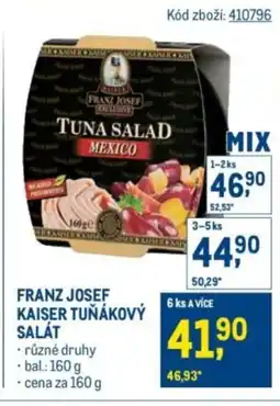 Makro Franz josef kaiser tuňákový salát nabídka