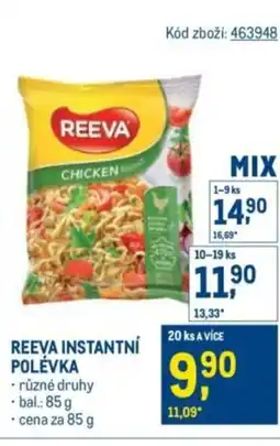 Makro Reeva instantní polévka nabídka