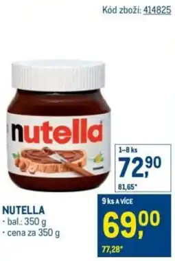 Makro Nutella nabídka