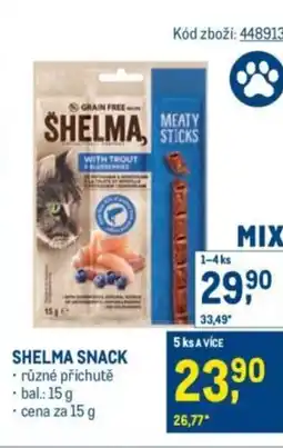 Makro Shelma snack nabídka