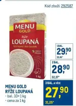 Makro Menu gold rýže loupaná nabídka