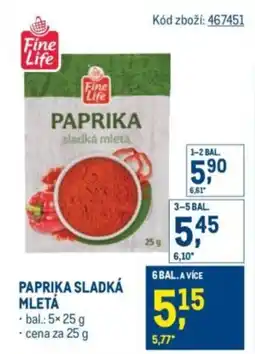 Makro Fine Life Paprika sladká mletá nabídka
