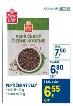 Makro Fine Life Pepř černý celý nabídka