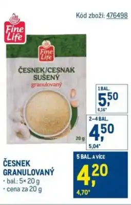 Makro Fine Life Česnek granulovaný nabídka