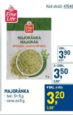 Makro Fine Life Majoránka nabídka