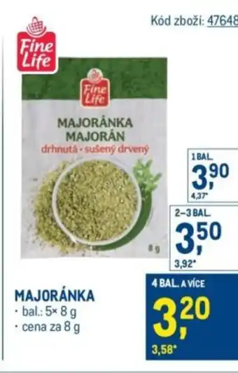 Makro Fine Life Majoránka nabídka