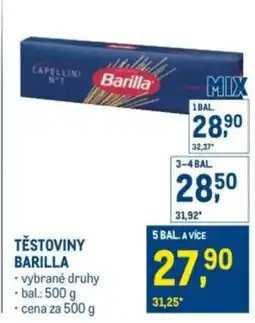 Makro Těstoviny barilla nabídka