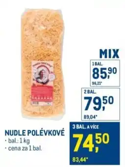 Makro Nudle polévkové nabídka