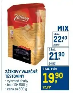 Makro Zátkovy vaječné těstoviny nabídka