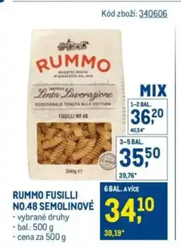 Makro Rummo fusilli no.48 semolinové nabídka