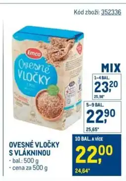 Makro Emco Ovesné vločky s vlákninou nabídka