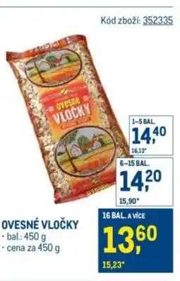 Makro Ovesné vločky nabídka