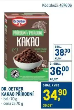 Makro Dr. oetker kakao přírodní nabídka