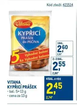 Makro Vitana kypřicí prášek nabídka