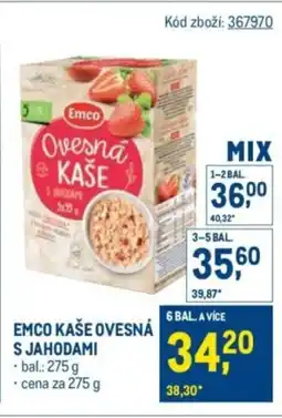 Makro Emco kaše ovesná s jahodami nabídka