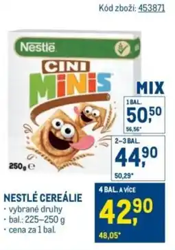 Makro Nestlé cereálie nabídka