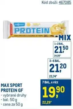 Makro Max sport protein gf nabídka