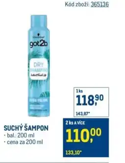Makro Got2B Suchý šampon nabídka