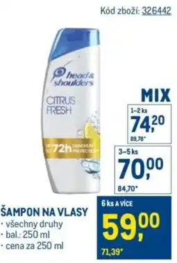 Makro Head& shoulders Šampon na vlasy nabídka