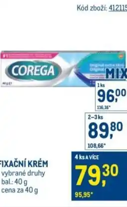 Makro COREGA Fixační krém nabídka