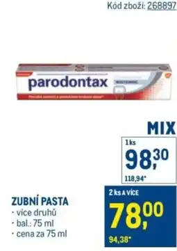 Makro Parodontax Zubní pasta nabídka