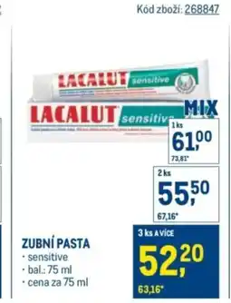 Makro Lacalut Zubní pasta nabídka