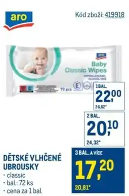Makro Dětské vlhčené ubrousky nabídka