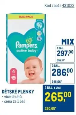 Makro Pampers Dětské plenky nabídka
