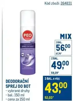 Makro Peo Deodorační sprej do bot nabídka
