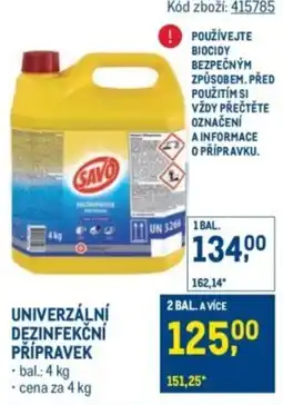 Makro SAVO Univerzální dezinfekční přípravek nabídka