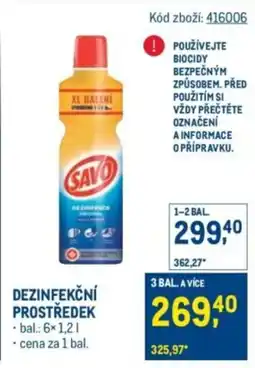 Makro SAVO Dezinfekční prostředek nabídka