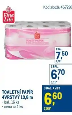 Makro Fine Life Toaletní papír 4vrstvý 19,8 m nabídka
